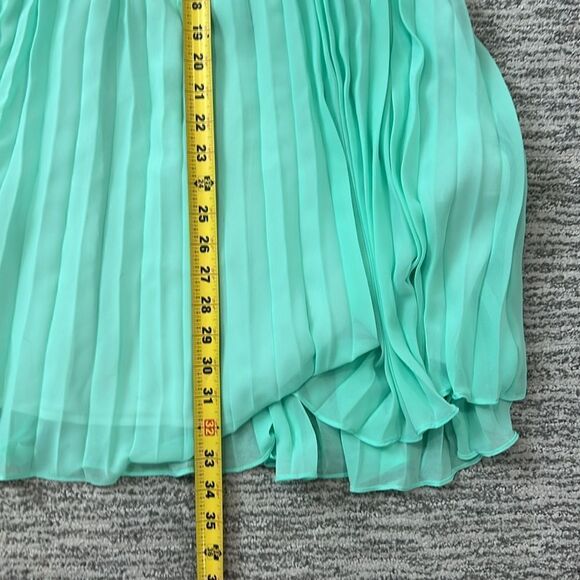 NWT AMUR MIMI HALTER NECK FRILL MINI DRESS Miami Sky Size 0 - Picture 12 of 16